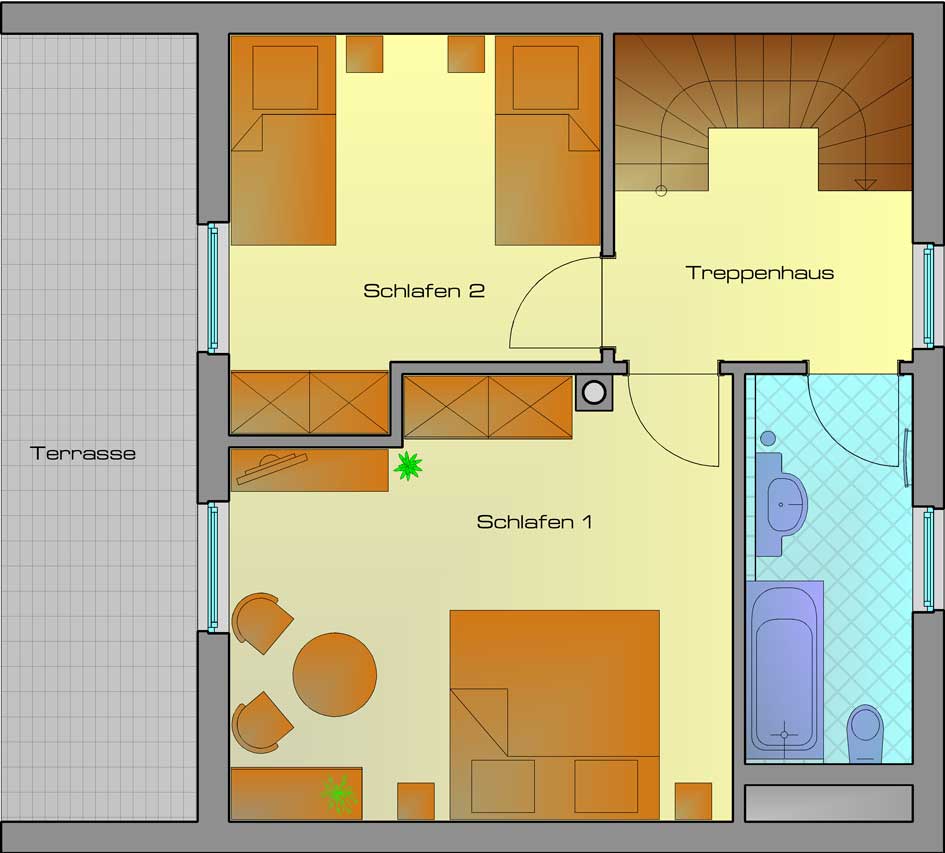 Grundriss Haus Küstenseeschwalbe OG 1
