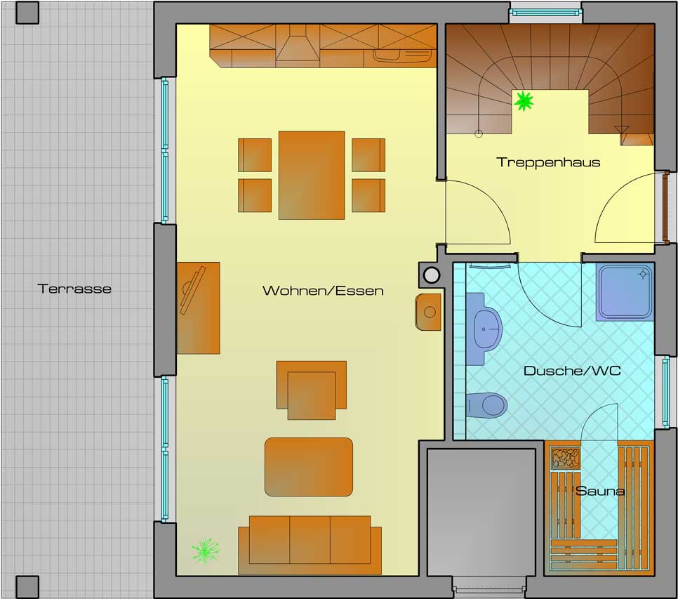 Grundriss Haus Küstenseeschwalbe EG 1