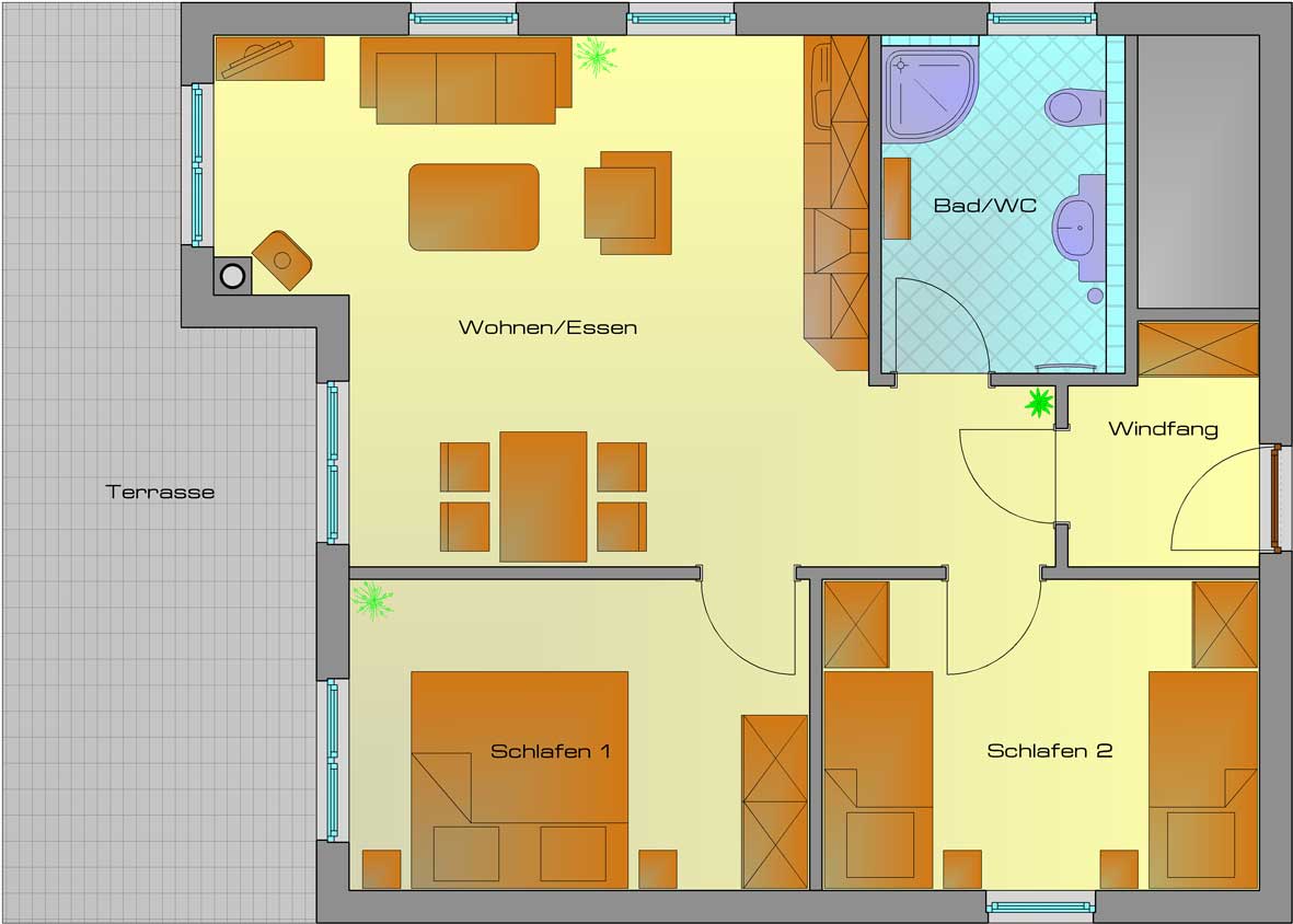 Grundriss Haus Zwergseeschwalbe 1